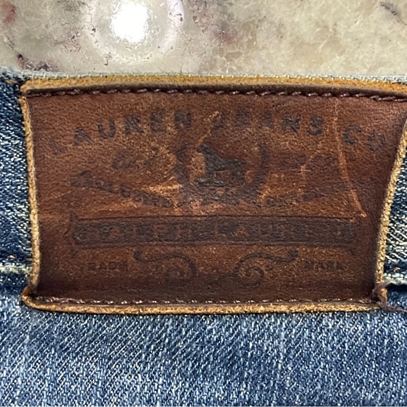 Lauren Jeans Co Ralph Lauren Denim Short Size 14 C Blue 7” Inseam Cotton Bermuda - Picture 3 of 8